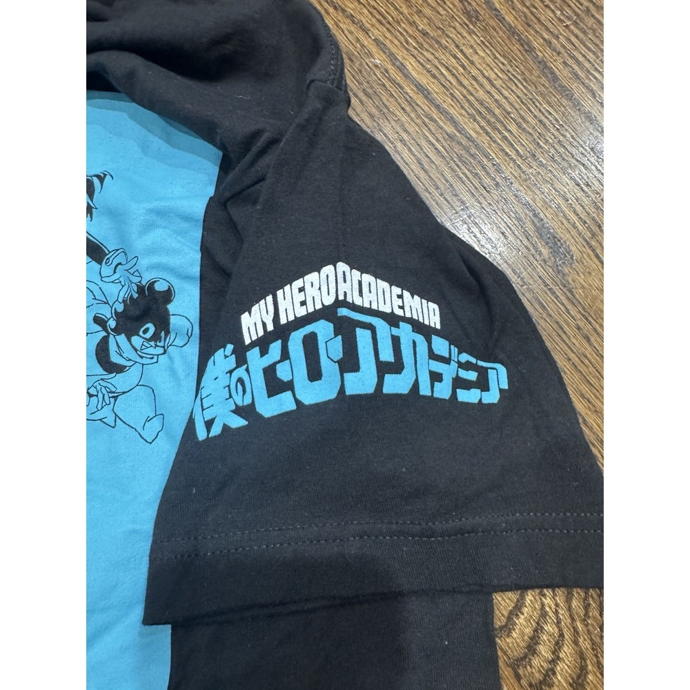 Funimation My Hero Academia Mens T Shirt Large Black Blue Double Sided - Picture 2 of 4